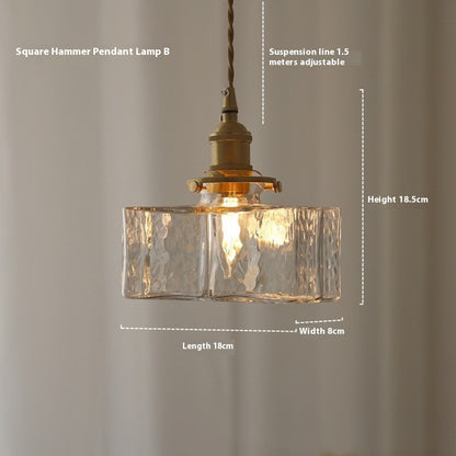 Japanese Retro Glass Small Droplight Nordic
