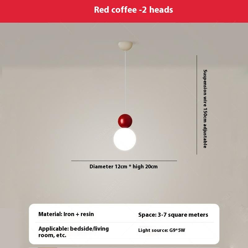 Cream Style Full Spectrum Bedroom Bedside Chandelier