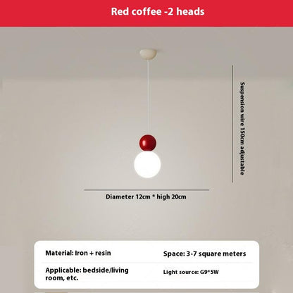 Cream Style Full Spectrum Bedroom Bedside Chandelier