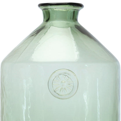 9" Sage Green Cylinder Glass Table Vase