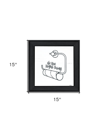 Empty Toilet Paper Roll Black Framed Print Wall Art