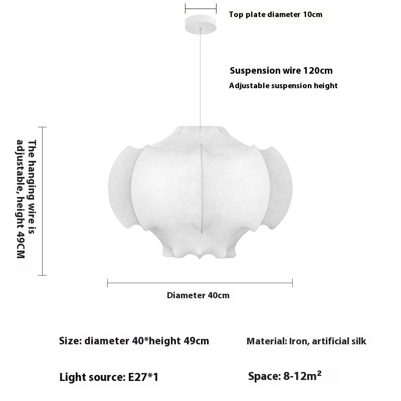 Master Bedroom Silk Chandelier French Retro Cream Style Lamps