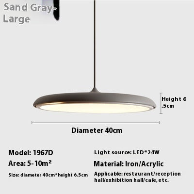 Dining Room Chandelier Macaron Flying Saucer Artistic Lamp