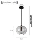 Glass Modern Minimalist Pendant Chandelier