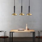 Minimalist Copper Glass Pendant Light Bedroom
