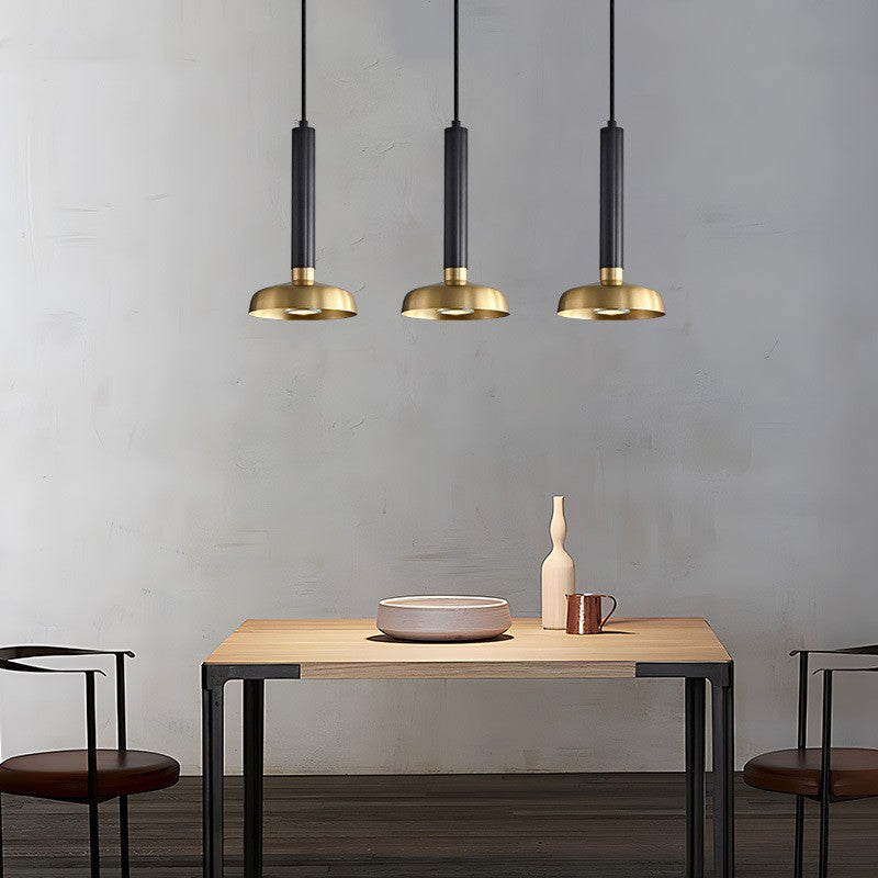 Minimalist Copper Glass Pendant Light Bedroom