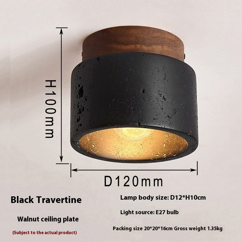 Silent Wind Aisle Balcony Yellow Hole Black Cave Stone Ceiling Light