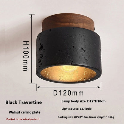 Silent Wind Aisle Balcony Yellow Hole Black Cave Stone Ceiling Light