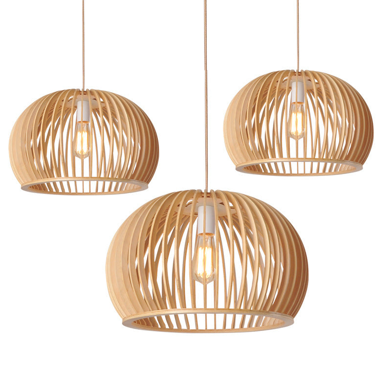 Lámpara colgante de madera nórdica de media luna - Minimalista moderna