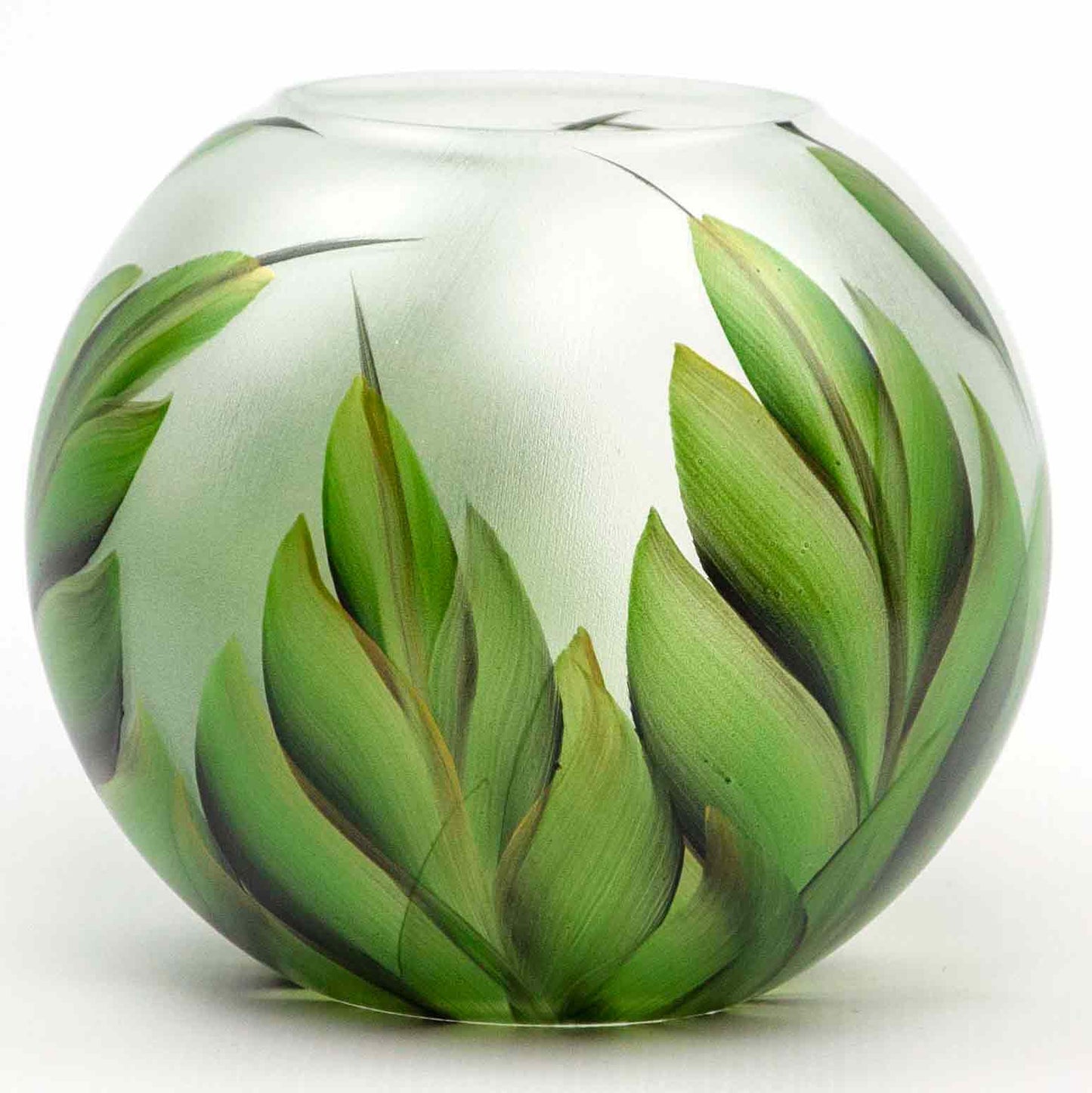 Handpainted Glass Vase for Flowers | Painted Art Glass Vase | Interior
