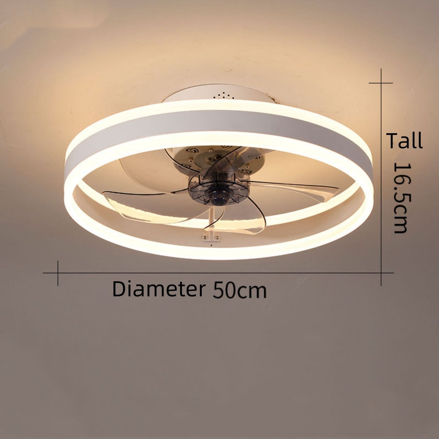 Home Living Room Bedroom Electric Fan Invisible Ceiling Light