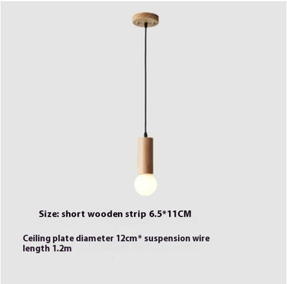 Wood Chandelier Restaurant Bar Stairs Simple Modern Creative Lamp