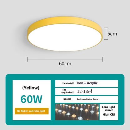 Led Ceiling Light Simple Living Room Round Nail Lamp For Domestic Use