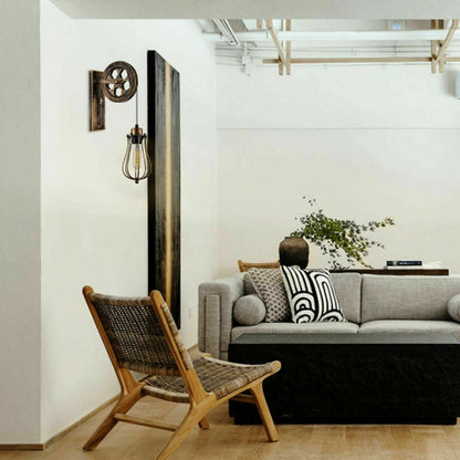 Vintage Pulley Wall Light Retro Wall Sconce Lighting ~1212