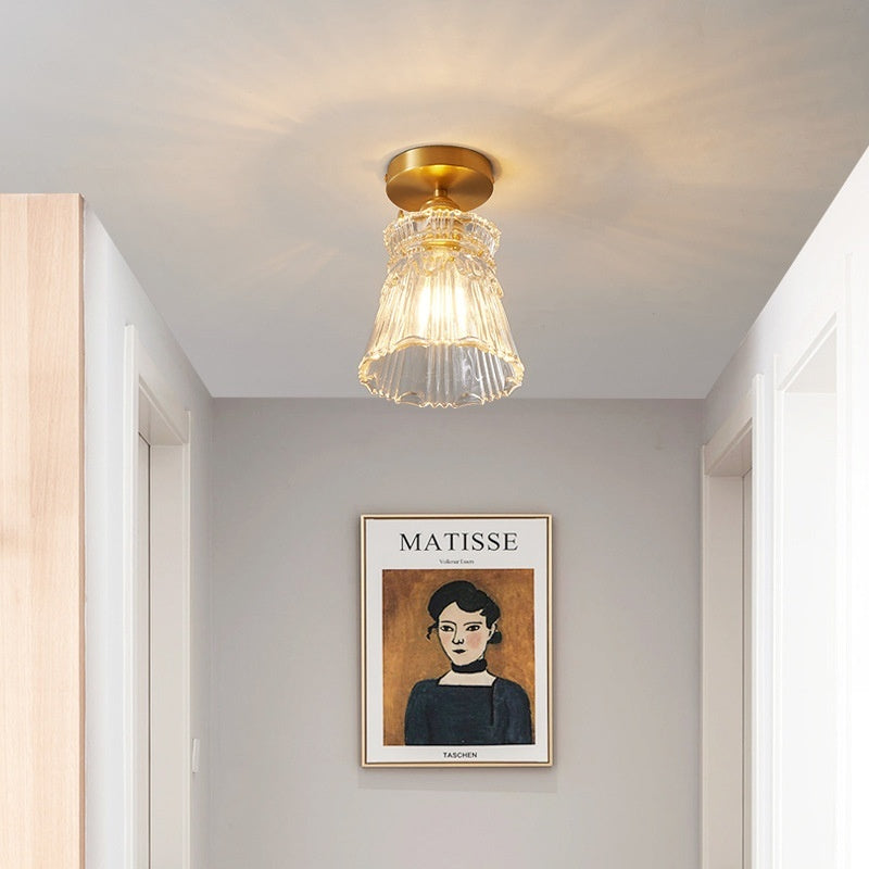 Brass Glass Ceiling Lamp Corridor Ceiling Lamp