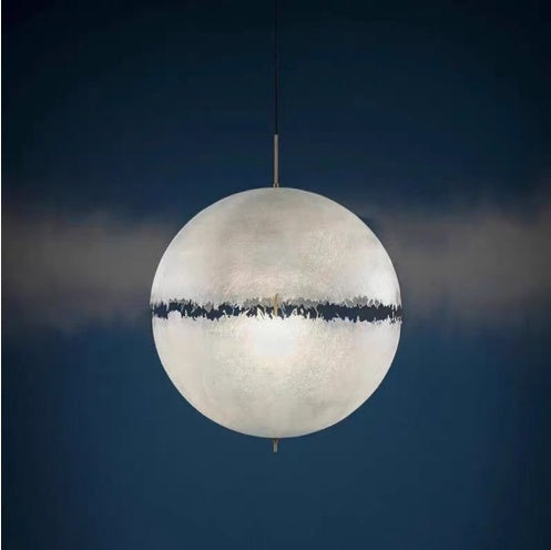 Nordic Post-modern Designer Simple Living Room Gold Foil UFO Hotel Lobby Restaurant Golden Chandelier