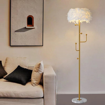 Living Room Hanger Decoration Feather Floor Lamp