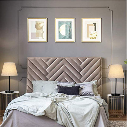 Bedroom Decoration With Iron Fabric Cover And Bedside Lamp