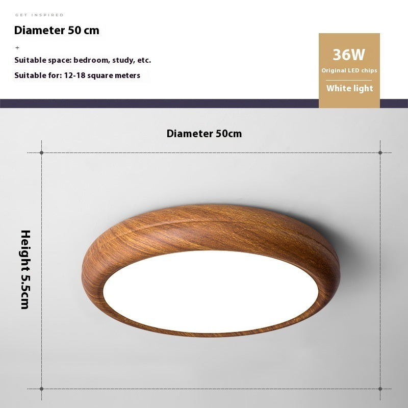 Bedroom Ceiling Lamp Creative Walnut Colors