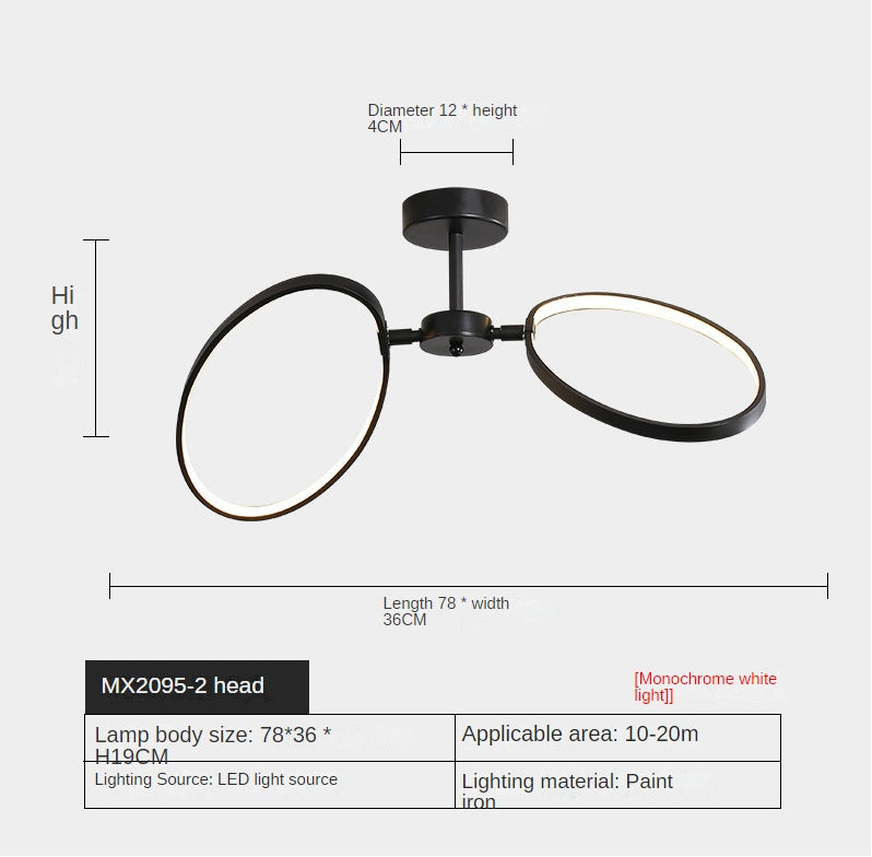 New Modern Minimalist Creative Personality Ring Led Chandelier