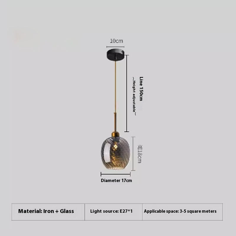 Modern Glass Pendant Chandelier for Bedroom