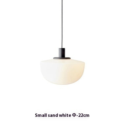 Designer Simple Milky White Glass Single-head Droplight