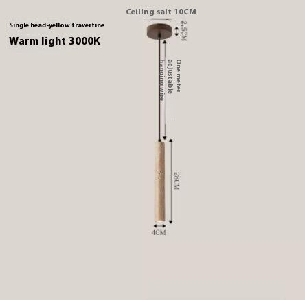 Bedside Chandelier Yellow Cave Stone Minimalist Long-line Wall Light Bulb