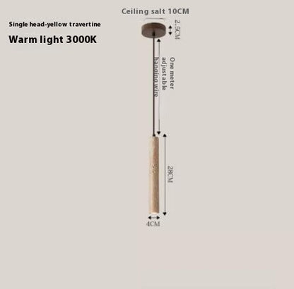 Bedside Chandelier Yellow Cave Stone Minimalist Long-line Wall Light Bulb