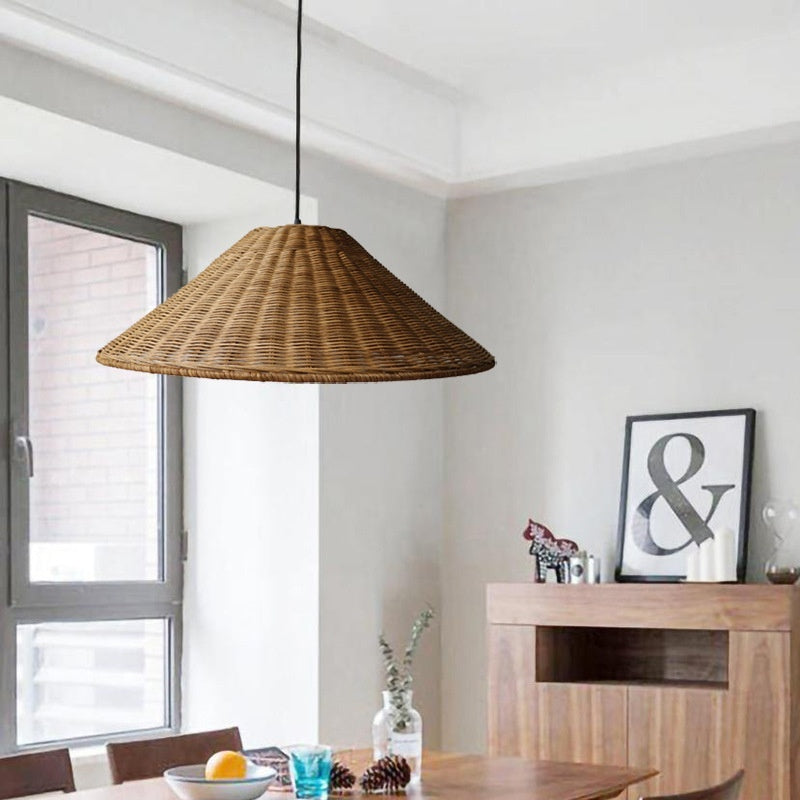 Wabi Sabi Bamboo Rattan Pendant Light