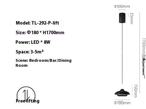 Modern Minimalist And Adjustable Creative Bedside Pendant Light