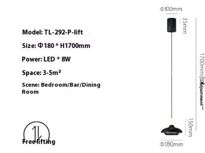 Modern Minimalist And Adjustable Creative Bedside Pendant Light