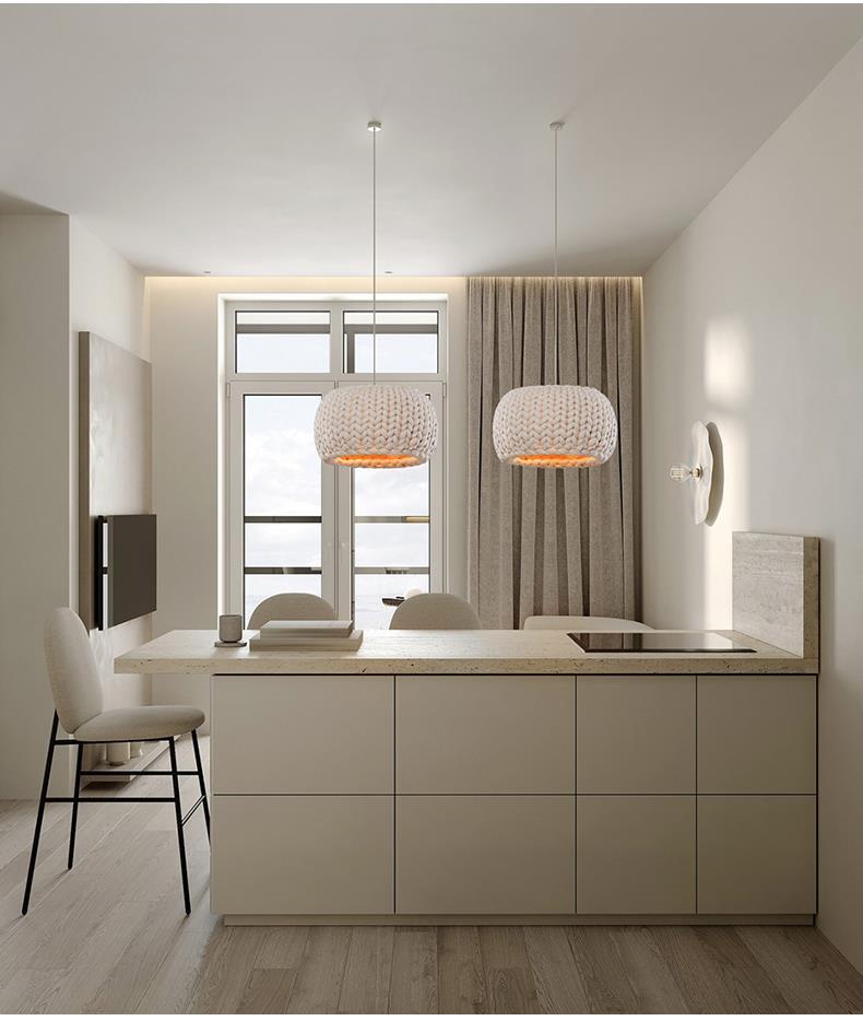 Household Ceiling Japanese-style Rope Art Chandelier