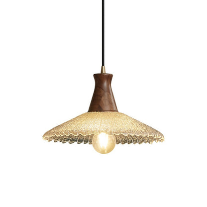 Retro Simple Restaurant And Cafe Xuan Brass Glass Chandelier