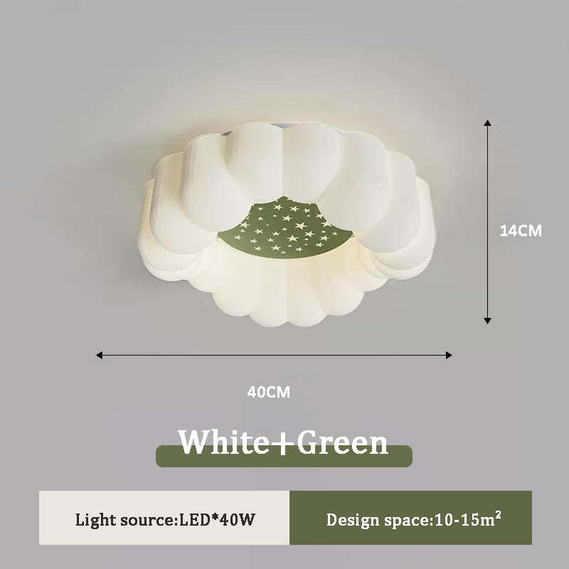 Cream Style Living Room Ceiling Lamp Master Bedroom Pumpkin Cloud Lamp