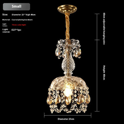 Bedroom Bedside Small Droplight Creative Crystal Hallway Corridor Lighting