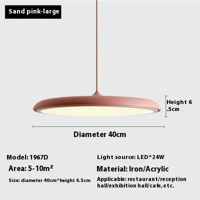 Dining Room Chandelier Macaron Flying Saucer Artistic Lamp