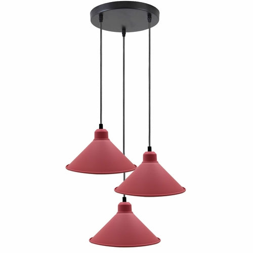 Modern Industrial Cone Shade Pendant Light E27 Adjustable Hanging Lamp