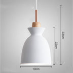 Retro Industrial Wood Wrought Iron Pendant Light