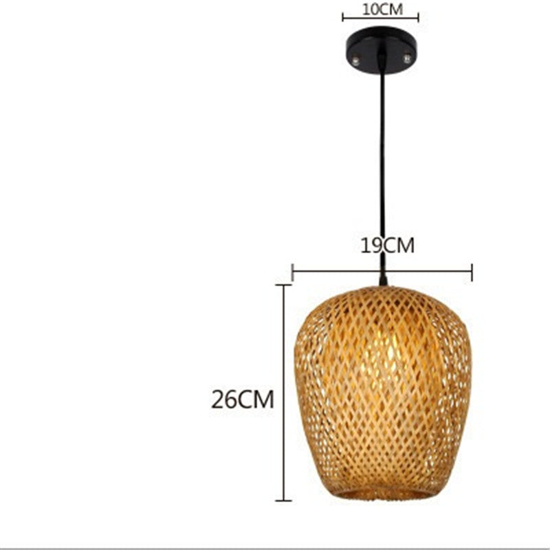 Bamboo Three Head Pendant Light for Dining