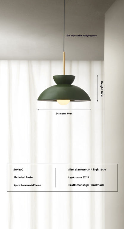 Nordic Minimalism Bar Restaurant Chandelier Cream Style Dining Table Decorative Lamp