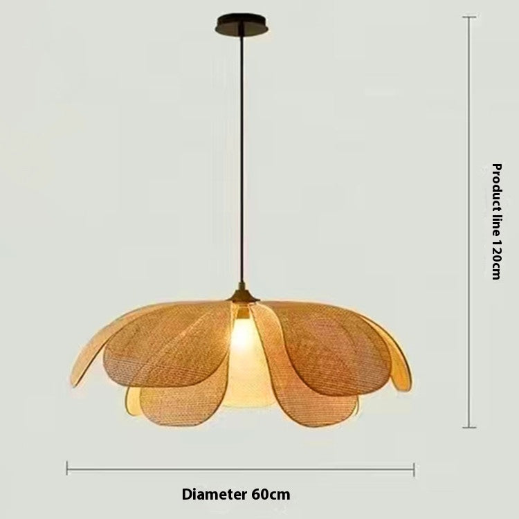 Creative Handmade Rattan Petal Chandelier
