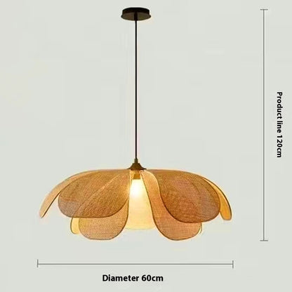 Creative Handmade Rattan Petal Chandelier