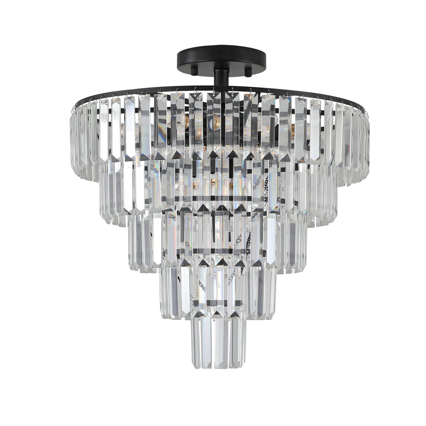 Black large crystal chandelier, modern style chandelier, dining room,