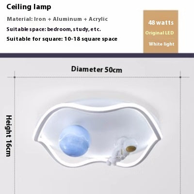 Minimalist Creative Astronaut Children's Room Bedroom Ceiling Lamp