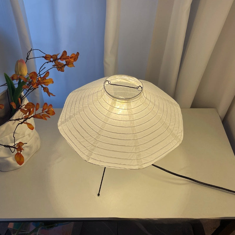 Japanese-style Simple Rice Paper Creative Bedside-use Vertical Table Lamp