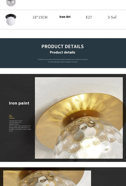 Nordic Personalized Glass Ball Wall Lamps Modern Living Room Bedroom Bed