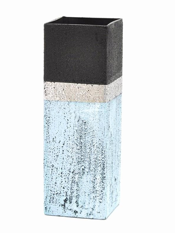 Stone imitation glass vase | Table vase 12 inch | Handpainted vase for