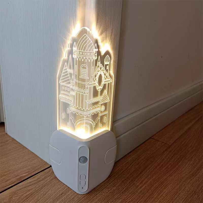 Castle Small Night Lamp Corner Wall Protector Anti-collision Decoration Ambience Light