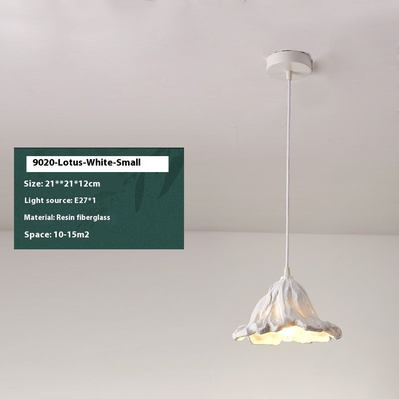 Crystal Lotus Leaf Pendant Light