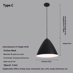 Modern Black Metal Pendant Lamp